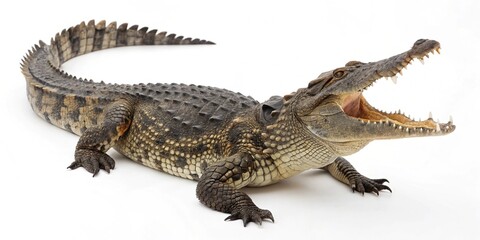 Obraz premium marsh-crocodile isolated on white background