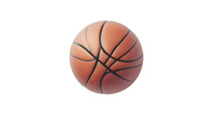 A classic basketball on a black background ideal for sports fitness and recreation themes