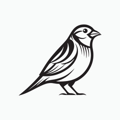 Obraz premium house sparrow bird silhouette vector