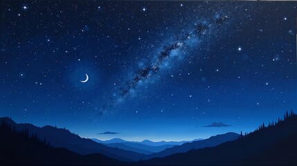Fototapeta premium Cosmic Harmony: The Beauty of the Universe at Night