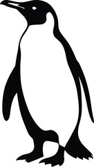 Penguin Graphics - Isolated Black and White Bird Vector for Children's Designs