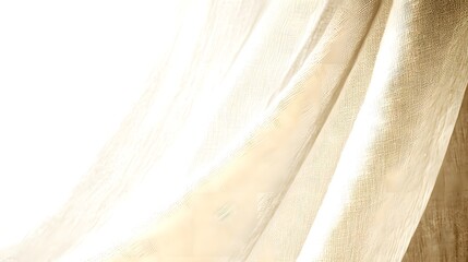 Elegant Beige Fabric Drape Background Texture