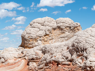 Unique sandstone formation in white pocket, vermilion cliffs national monument, arizona, USA.