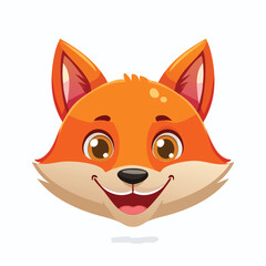 Vector Fox Face with Smile – Clean Cartoon Look1