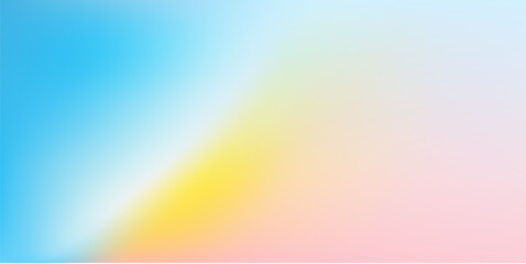 Abstract pastel background with soft gradient light and blur texture in pink, blue, and yellow