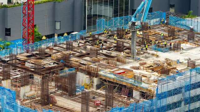 timelapse of skyscraper being built in kuala lumpur