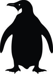 Penguin Silhouette - Minimalist Wildlife Illustration for Children's Books