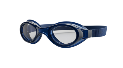 Blue Swim Goggles with Clear Lenses and Adjustable Strap for Aquatic Sports and Training