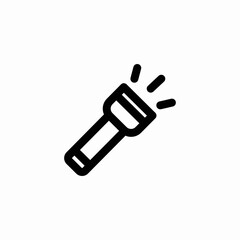 flashlight emitting light icon sign vector