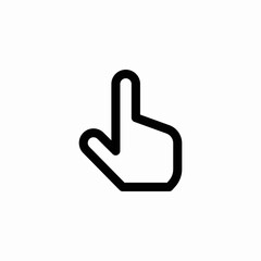 hand with index finger pointing icon sign vector