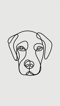 Elegant Line Art: Canine Contour