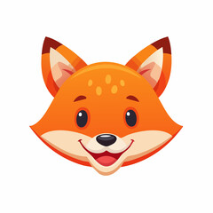 Vector Fox Face with Smile – Clean Cartoon Look3