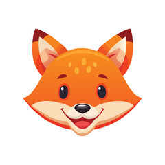 Vector Fox Face with Smile – Clean Cartoon Look3