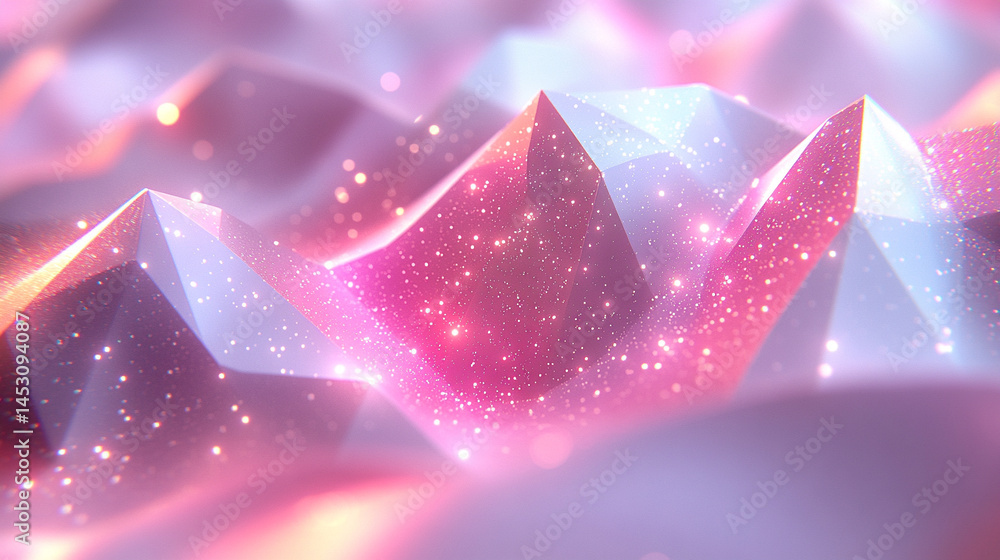Poster a tranquil colorful background with a low-poly geometric pattern symbolizes digital sophistication a