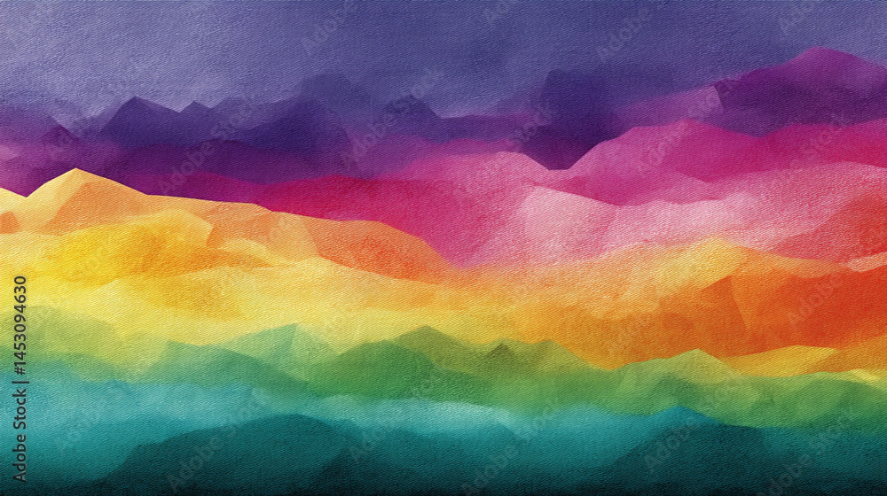 Poster a tranquil colorful background with a low-poly geometric pattern symbolizes digital sophistication a