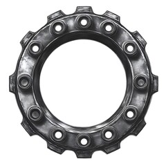 A Close Up Illustration Of A Metallic Cogwheel Design