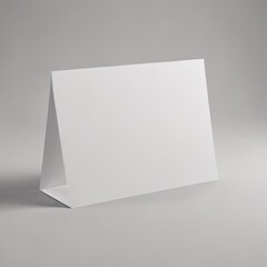 Naklejka premium Blank tent card die-cut mockup with realistic shadow, ideal for branding presentations , product, mock-up
