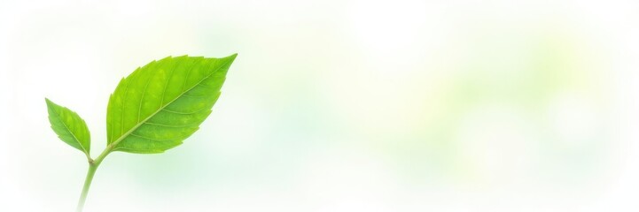 Obraz premium Small isolated plant leaf on white background, botany, nature photography, flora