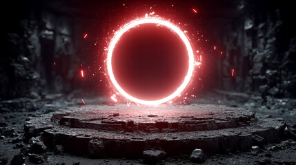 Abstract digital background featuring a glowing circular interface with intricate patterns, representing advanced technology, innovation, and the digital age, symbolizing connectivity and modernity.

