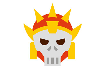 The Warrior's Skull: This image captures the essence of power and defiance, showcasing a formidable skull adorned with a regal helmet.