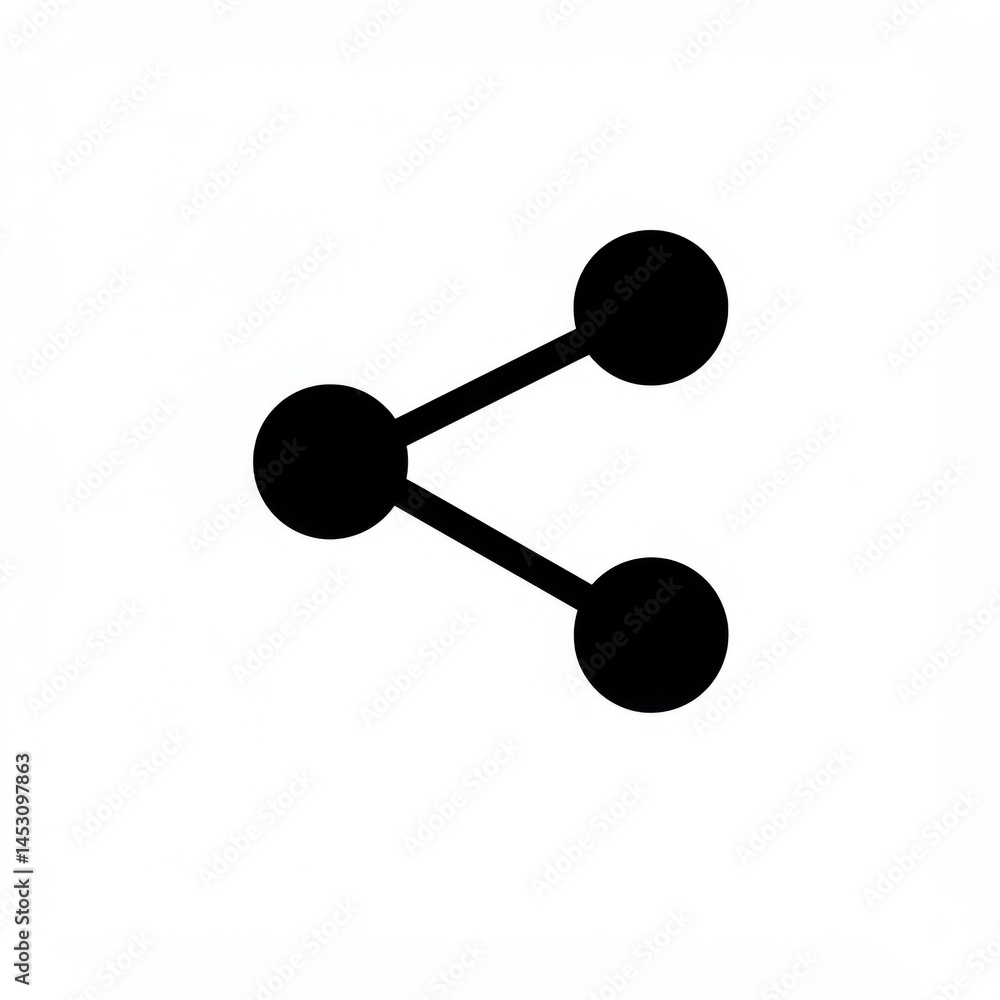 Poster share symbol network connection on white background