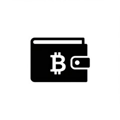 Fototapeta premium Bitcoin wallet icon illustrated on white background