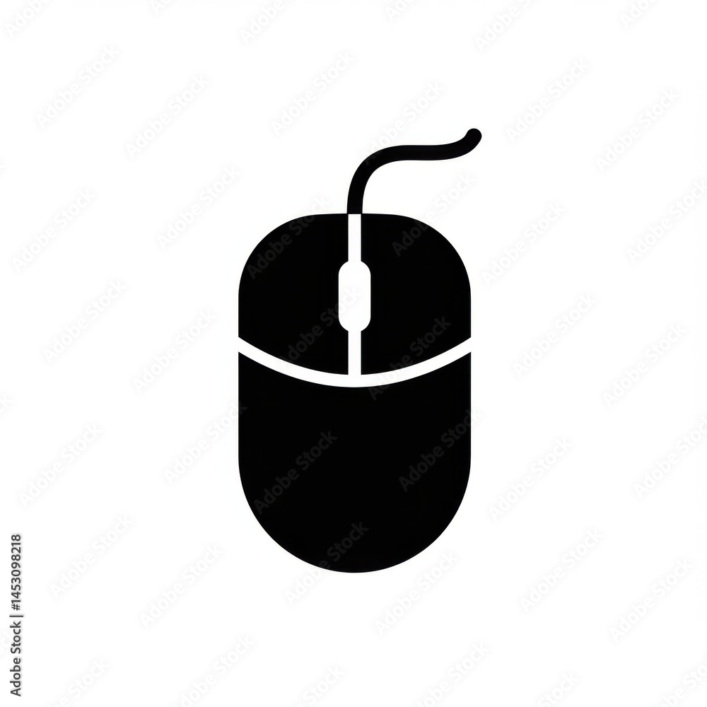 Poster computer mouse simple vector icon on white background