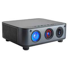 Obraz premium Portable projector for home theater entertainment led projector device on transparent background
