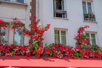 Habitation du quartier Mont-Martre dans la ville de Paris en France