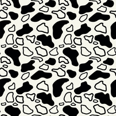 Vector seamless pattern. Modern stylish texture with natural grid. Repeating abstract background. Monochrome smooth trellis. Contemporary graphic design.