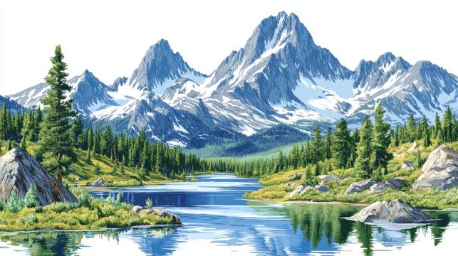 The landscape of Glacier Park is serene, with lakes of pastel color