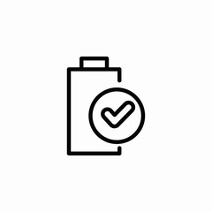 battery checked icon sign vector