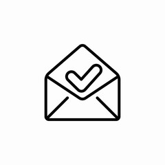 check mail icon sign vector