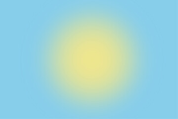 Light blue and yellow gradient circle evokes a clear summer sky, ideal as a minimalist background for digital designs