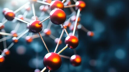 Molecular Structure Visualisation of Connected Atoms and Bonds in Scientific Research - Powered by Adobe