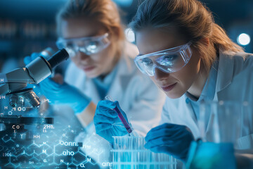 Scientists Working in Laboratory with Test Tubes – Science Research in Action