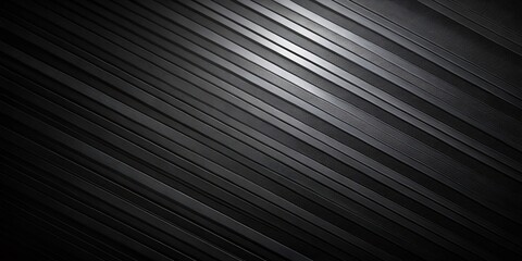 Obraz premium Abstract Black and Grey Diagonal Lines Panoramic Background - Modern Minimalist Design