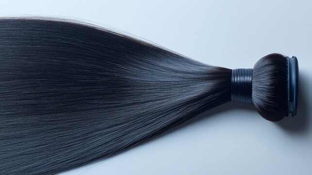 Straight black human hair weaves and wigs made from virgin remy hair with clip in