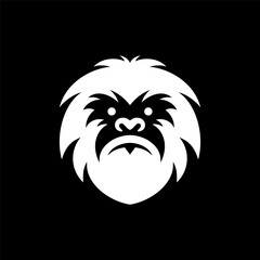 Simple Angry Yeti Head Emblem
