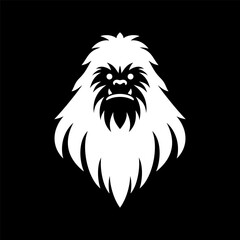 Tribal Yeti Face Black Logo
