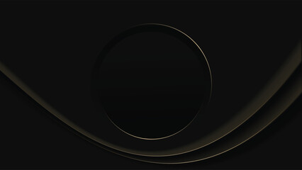 Black luxury background vector design. Black and gold background design.