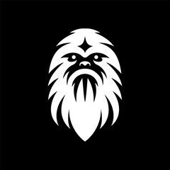 Abstract Yeti Head Silhouette Logo