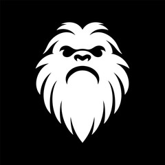Grunge Style Yeti Face Logo
