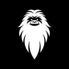 Minimal Black Yeti Head Logo