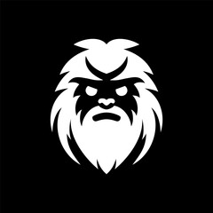 Ink Drawn Yeti Face Logo
