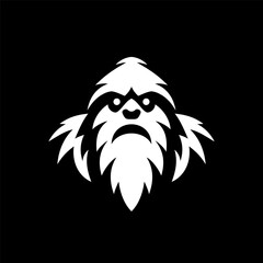 Retro Style Yeti Head Emblem