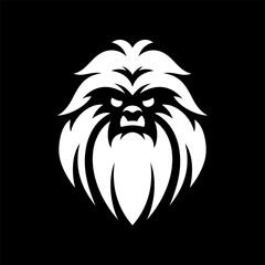 Shamanic Yeti Head Logo Style