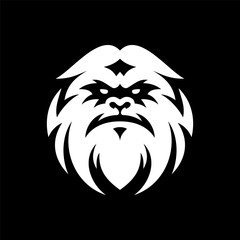 Roaring Yeti Head Badge Logo
