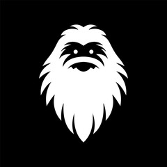 Simple Flat Yeti Face Logo