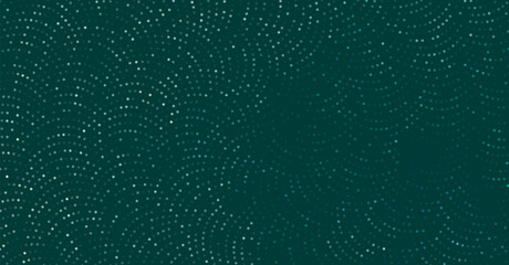 Green abstract dotted wave pattern with circular geometric symmetry and modern minimal design for technology or futuristic backgrounds